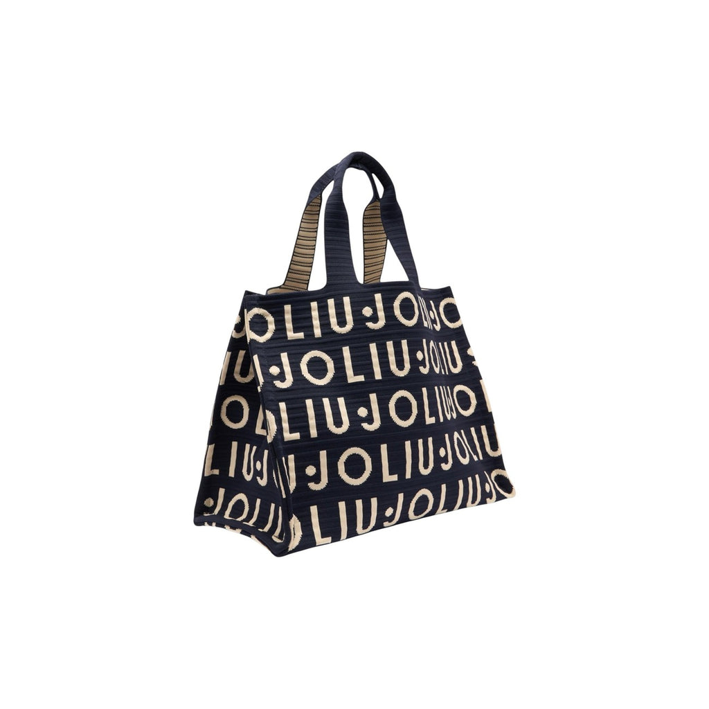 Liu Jo women's bag L TOTE KNITTED LOGO, black