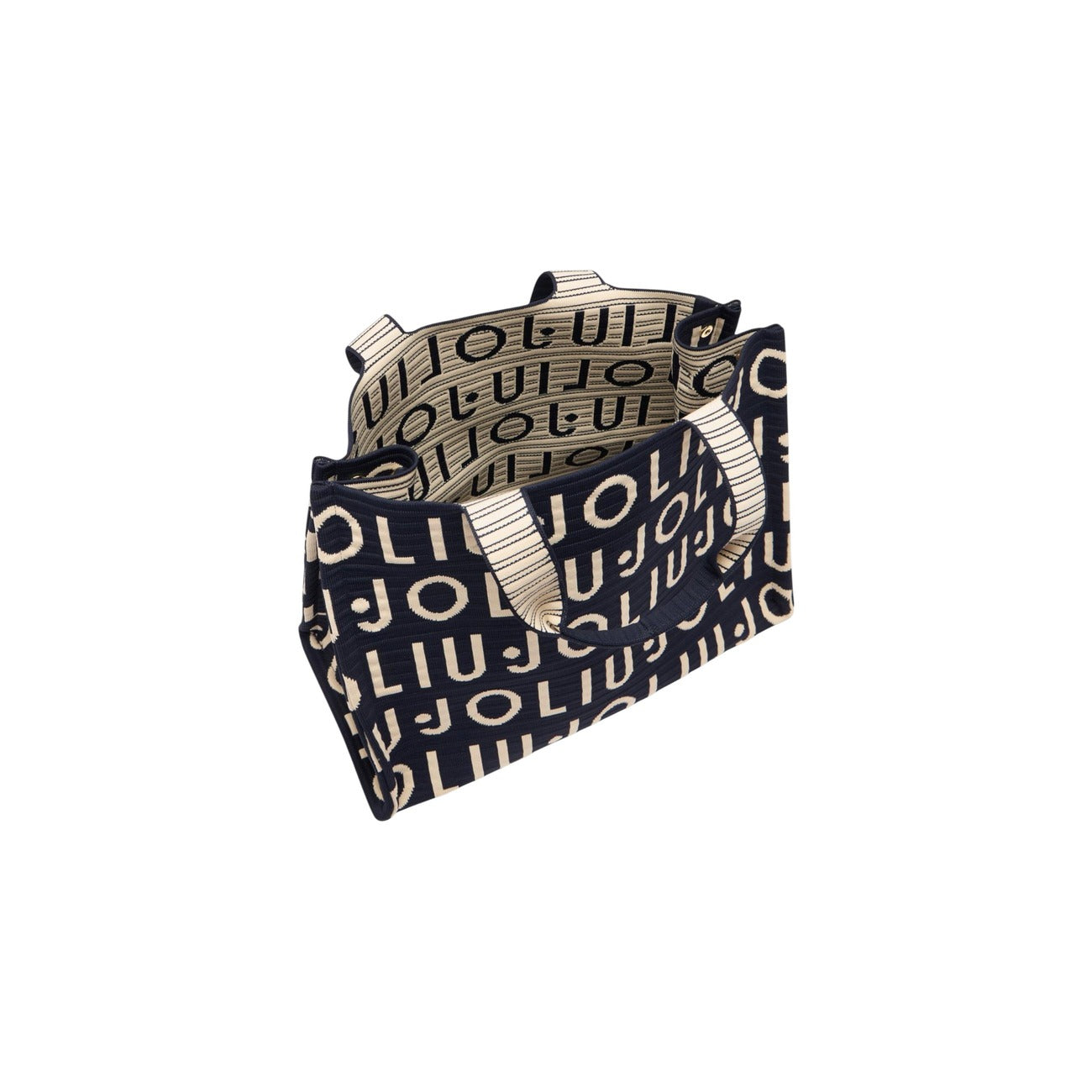Liu Jo women's bag L TOTE KNITTED LOGO, black