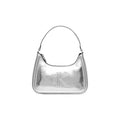 Calvin Klein women's bag BOLD CK METALLIC SHOULDER BAG, silver
