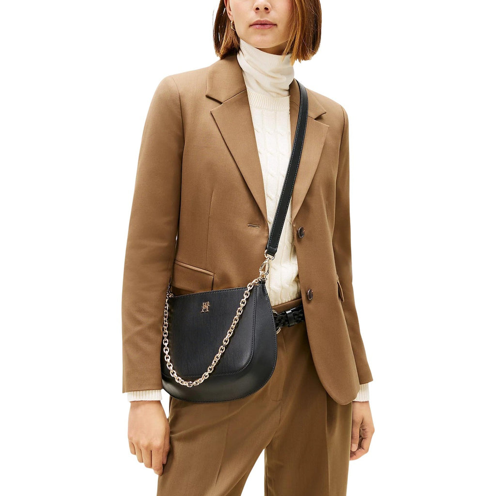 Sac Tommy Hilfiger femme TH GLAM CONV MED CROSSOVER noir