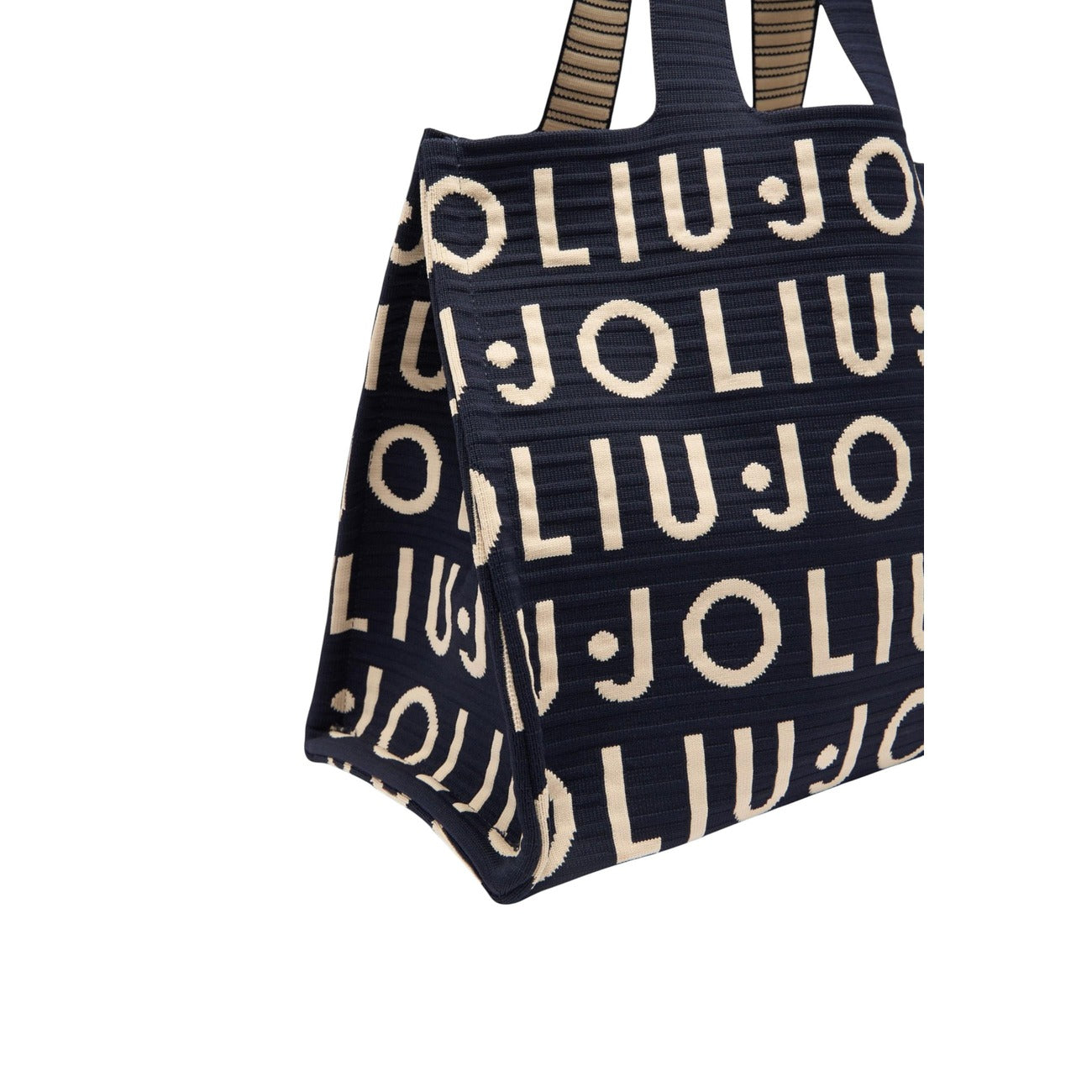 Liu Jo women's bag L TOTE KNITTED LOGO, black