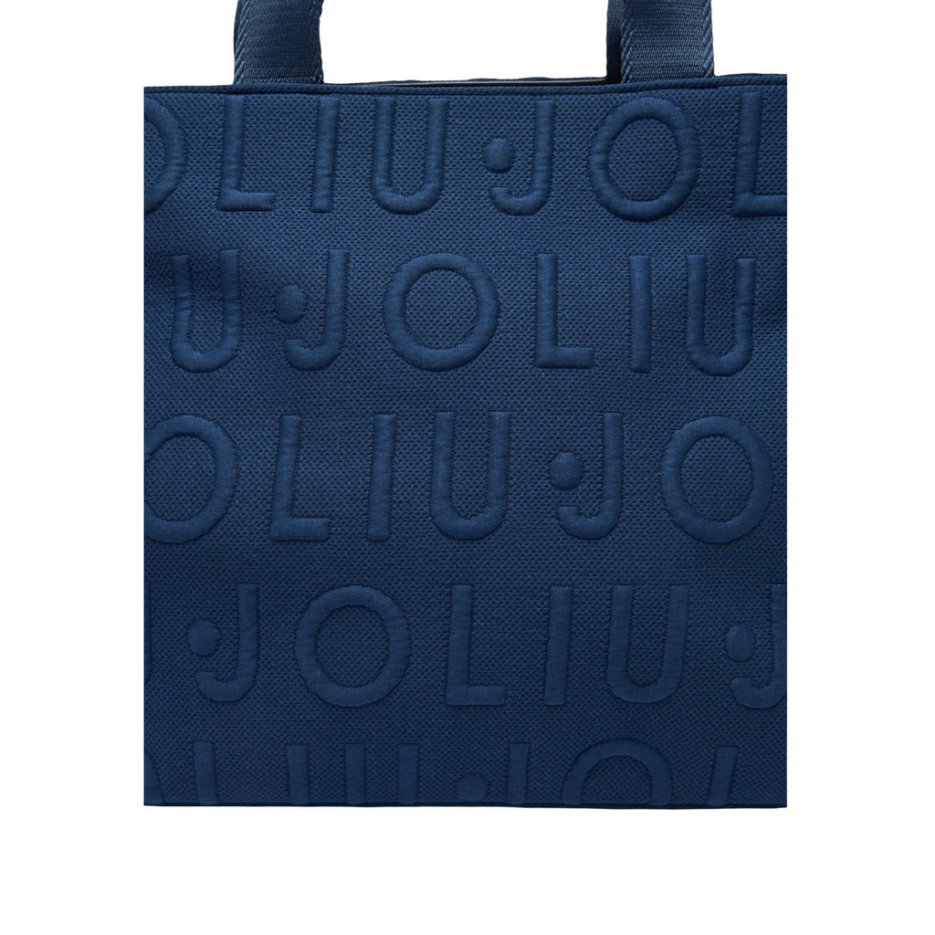 Liu Jo women's bag L TOTE LOGO BUBBLE, blue