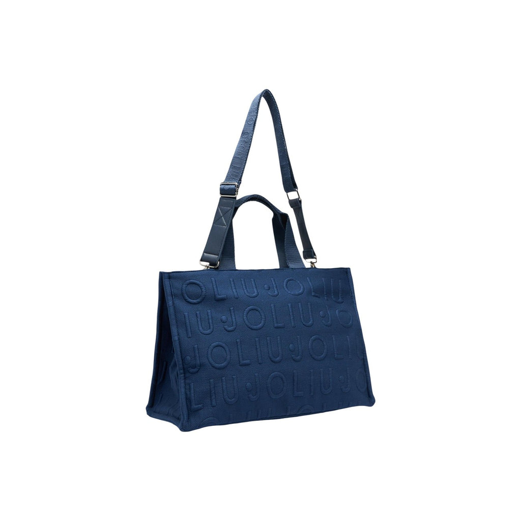 Liu Jo women's bag L TOTE LOGO BUBBLE, blue